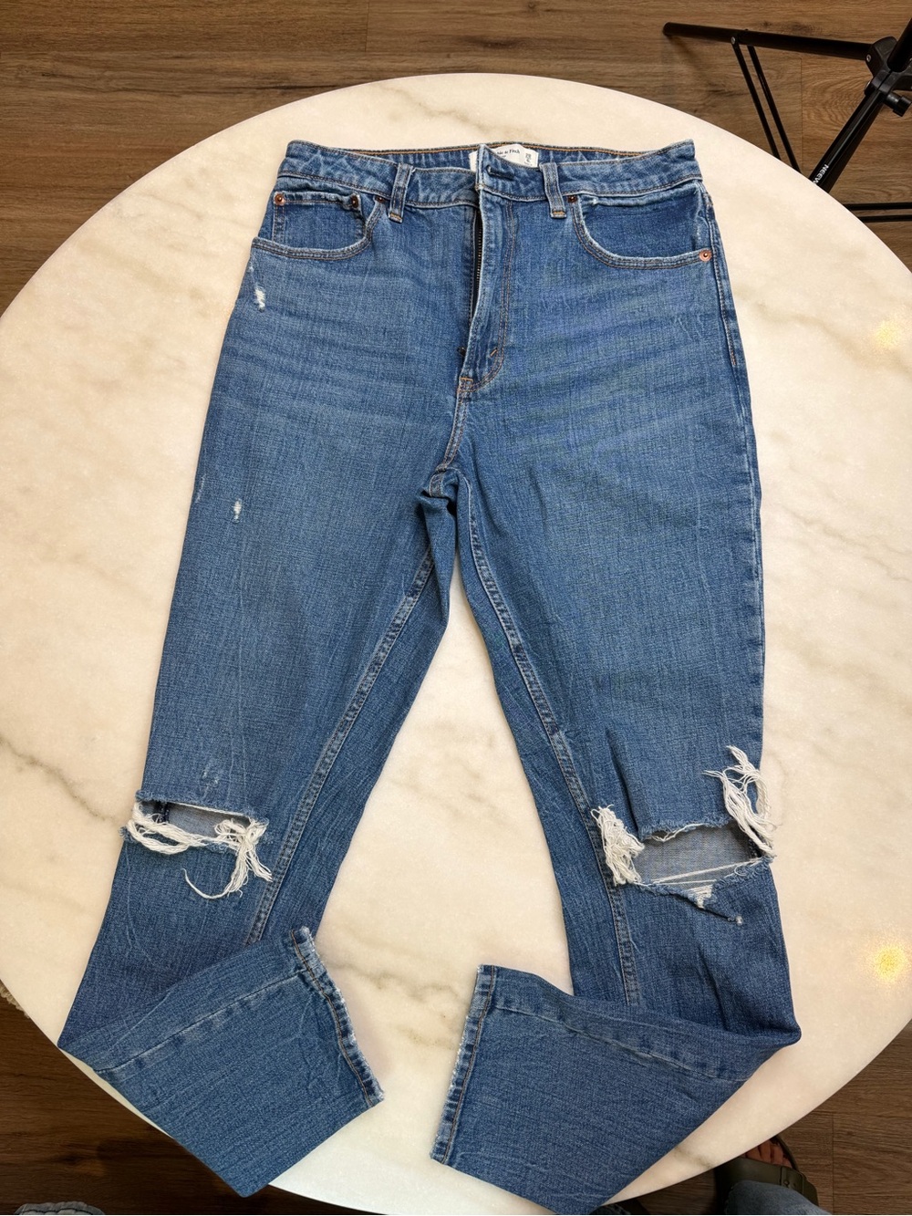 Abercrombie & Fitch Distressed Skinny High Right Jeans Size 6
